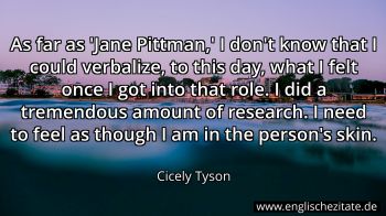 Englisches Zitat von Cicely Tyson als Bild