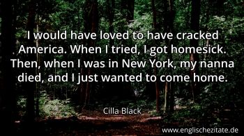 Englisches Zitat von Cilla Black als Bild