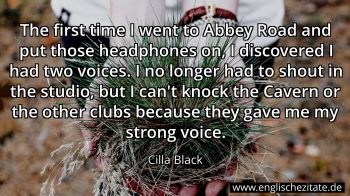 Englisches Zitat von Cilla Black als Bild