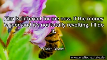 Englisches Zitat von Claire Bloom als Bild