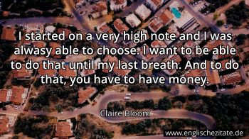 Englisches Zitat von Claire Bloom als Bild