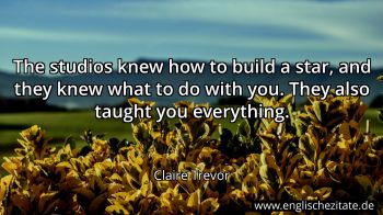 Englisches Zitat von Claire Trevor als Bild