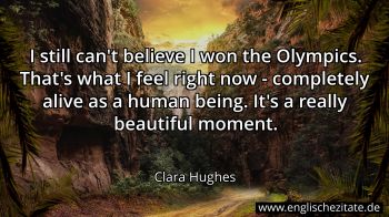 Englisches Zitat von Clara Hughes als Bild