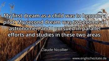 Englisches Zitat von Claude Nicollier als Bild