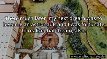 Englisches Zitat von Claude Nicollier als Bild