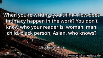 Englisches Zitat von Claudia Rankine als Bild