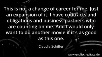 Englisches Zitat von Claudia Schiffer als Bild