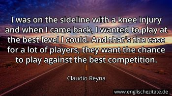 Englisches Zitat von Claudio Reyna als Bild