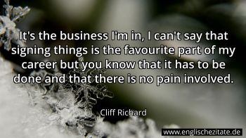 Englisches Zitat von Cliff Richard als Bild