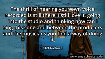 Englisches Zitat von Cliff Richard als Bild