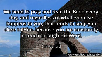 Englisches Zitat von Cliff Richard als Bild