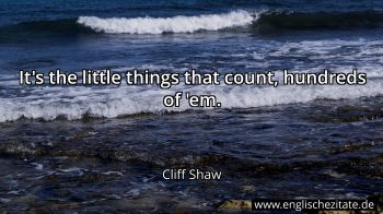 Englisches Zitat von Cliff Shaw als Bild