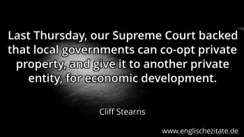 Englisches Zitat von Cliff Stearns als Bild