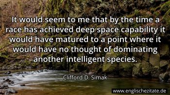 Englisches Zitat von Clifford D. Simak als Bild