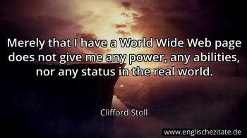 Englisches Zitat von Clifford Stoll als Bild