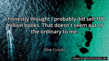 Englisches Zitat von Clive Cussler als Bild