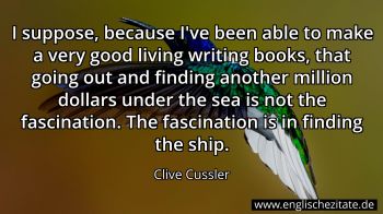 Englisches Zitat von Clive Cussler als Bild