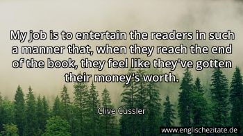 Englisches Zitat von Clive Cussler als Bild