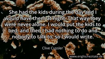 Englisches Zitat von Clive Cussler als Bild