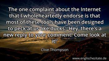 Englisches Zitat von Clive Thompson als Bild