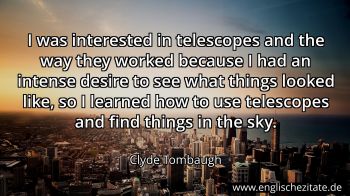 Englisches Zitat von Clyde Tombaugh als Bild