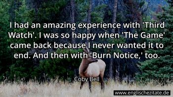 Englisches Zitat von Coby Bell als Bild