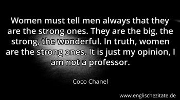Englisches Zitat von Coco Chanel als Bild