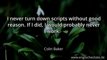 Englisches Zitat von Colin Baker als Bild