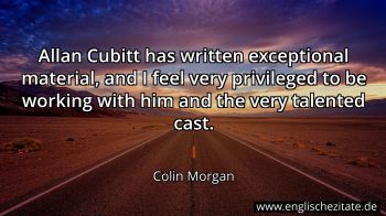 Englisches Zitat von Colin Morgan als Bild
