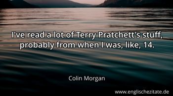 Englisches Zitat von Colin Morgan als Bild
