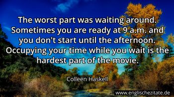 Englisches Zitat von Colleen Haskell als Bild