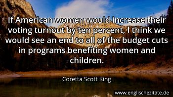 Englisches Zitat von Coretta Scott King als Bild