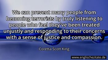 Englisches Zitat von Coretta Scott King als Bild