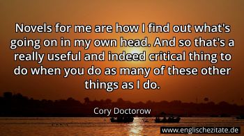 Englisches Zitat von Cory Doctorow als Bild