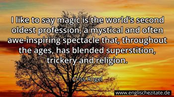 Englisches Zitat von Criss Angel als Bild