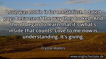 Englisches Zitat von Crystal Waters als Bild