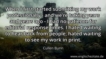 Englisches Zitat von Cullen Bunn als Bild