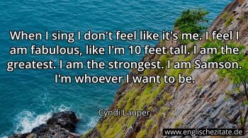 Englisches Zitat von Cyndi Lauper als Bild
