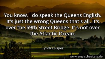 Englisches Zitat von Cyndi Lauper als Bild