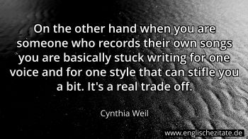 Englisches Zitat von Cynthia Weil als Bild