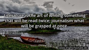 Englisches Zitat von Cyril Connolly als Bild