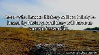 Englisches Zitat von Dag Hammarskjold als Bild