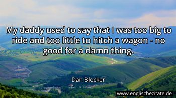 Englisches Zitat von Dan Blocker als Bild
