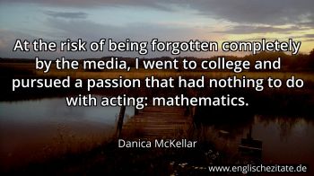 Englisches Zitat von Danica McKellar als Bild