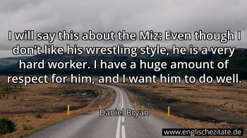 Englisches Zitat von Daniel Bryan als Bild