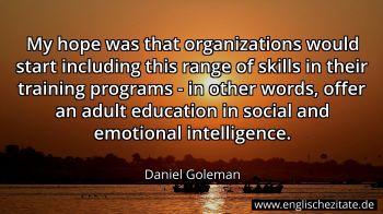 Englisches Zitat von Daniel Goleman als Bild
