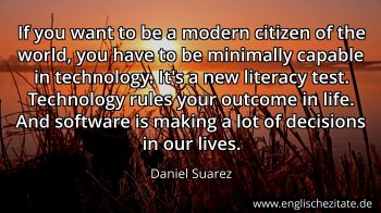 Englisches Zitat von Daniel Suarez als Bild