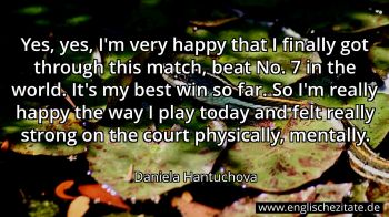 Englisches Zitat von Daniela Hantuchova als Bild
