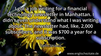 Englisches Zitat von Darin Strauss als Bild