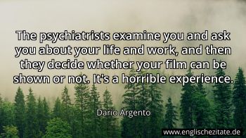 Englisches Zitat von Dario Argento als Bild
